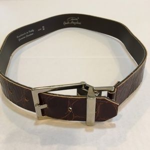 Guido Angeloni Women's Brown Leather Belt HandeMad